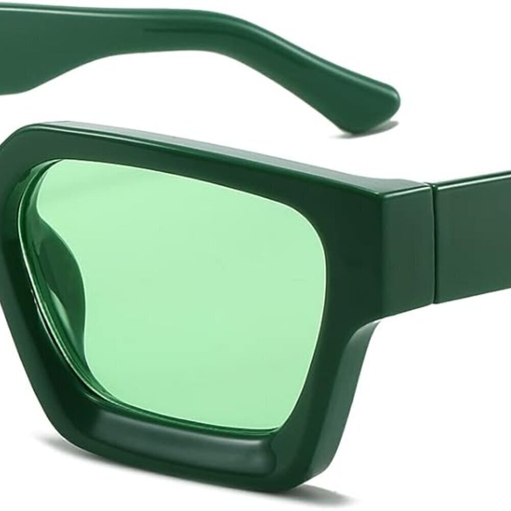 Square Sunglasses Acetate Thick Frame UV Protection Stylish Retro Shades